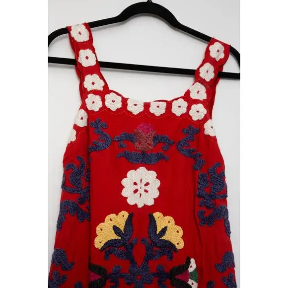 Sea New York Catrine Applique Tank Dress in Red Size XS - Picture 7 of 10